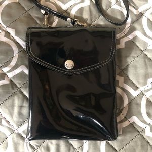 UNLISTED black patent leather crossbody